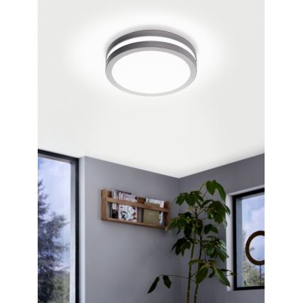 Eglo - Φως οροφής μπάνιου dimmer LED LOCANA-C LED/14W γκρι IP44