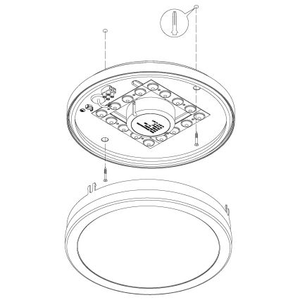 Eglo - Φως οροφής μπάνιου dimmer LED LOCANA-C LED/14W γκρι IP44