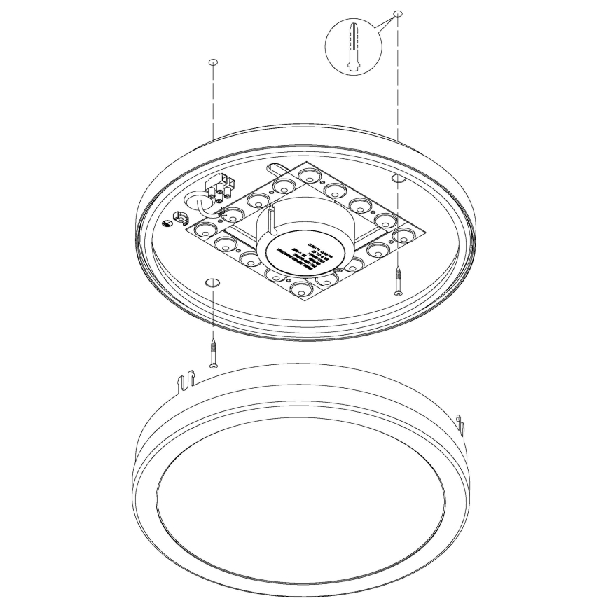 Eglo - Φως οροφής μπάνιου dimmer LED LOCANA-C LED/14W γκρι IP44