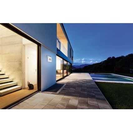 Eglo - Ηλιακό φωτιστικό για αριθμό κατοικίας LED/2W/3,7V 2000 mAh IP44