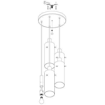 Eglo - Πολύφωτο σε σχοινί 5xE27/60W/230V