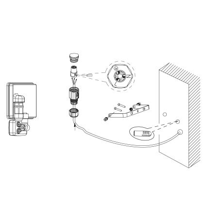 Eglo - Προβολέας LED με αισθητήρα LED/20W/230V IP44