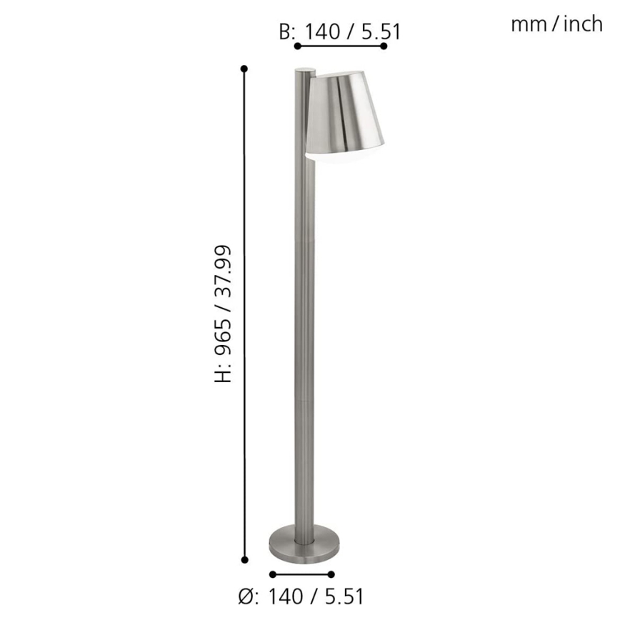 Eglo - LED Dimmable λάμπα εξωτερικού χώρου CALDIERO-C 1xE27/9W/230V ματ χρώμιο IP44