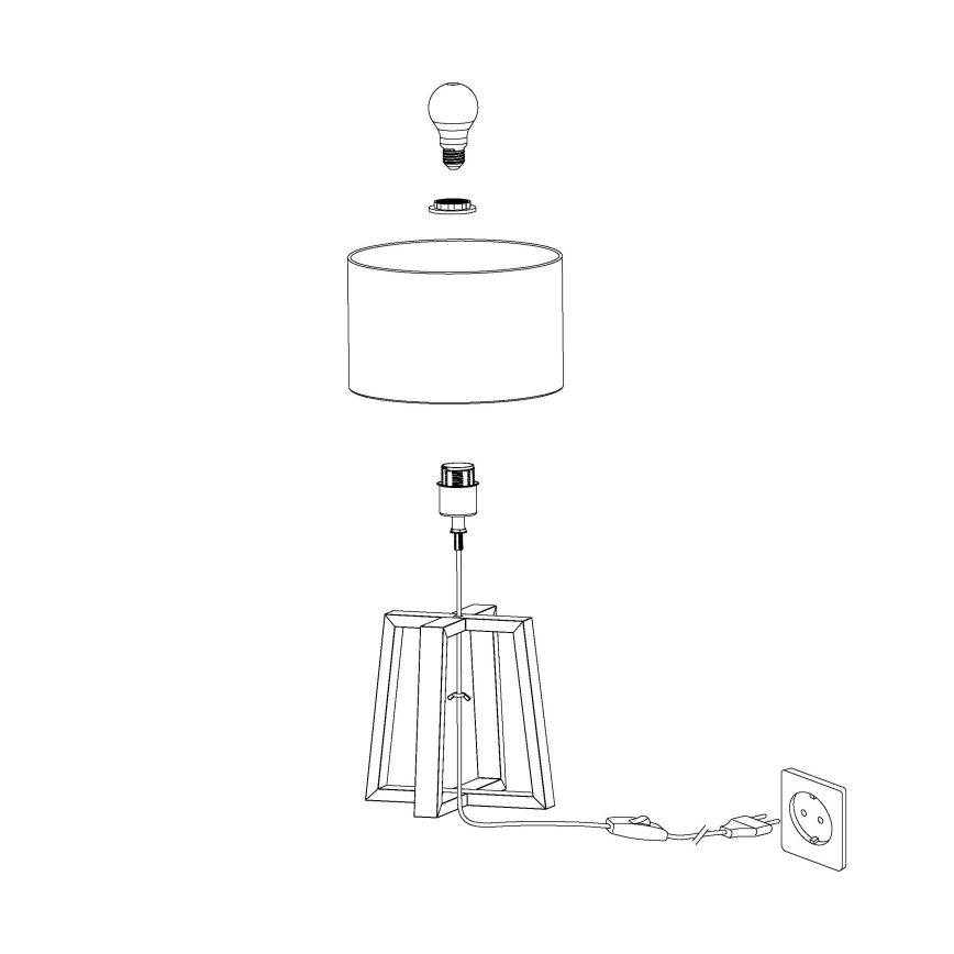 Eglo - Επιτραπέζια λάμπα 1xE27/60W/230V
