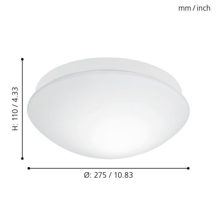 Eglo - Φως μπάνιου με αισθητήρα 1xE27/20W/230V IP44