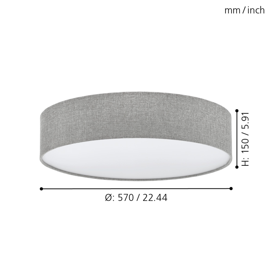 Eglo - Φως οροφής 3xE27/60W/230V 57 cm