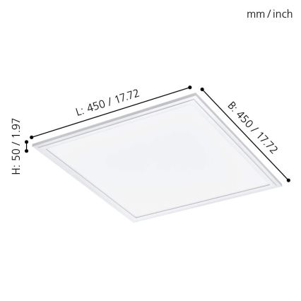 Eglo - LED RGB Ρυθμιζόμενο φωτιστικό SALOBRENA-C 1xLED/24W/230V + τηλεχειριστήριο