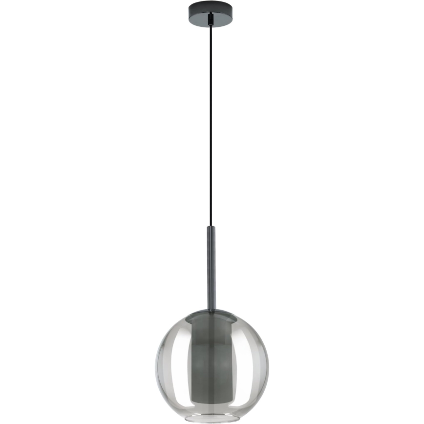 Eglo 97633 - Κρεμαστό φωτιστικό με καλώδιο TINDARI 1xE27/60W/230V καπνιστό μαύρο