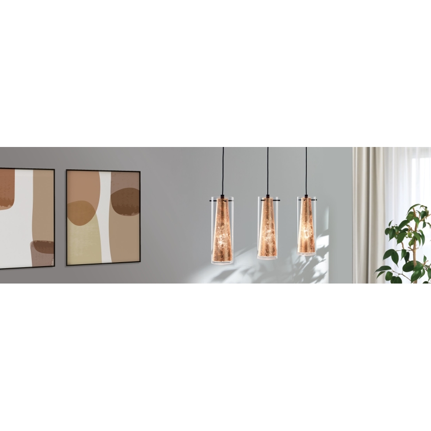 Eglo - Πολύφωτο σε σχοινί 3xE27/60W/230V