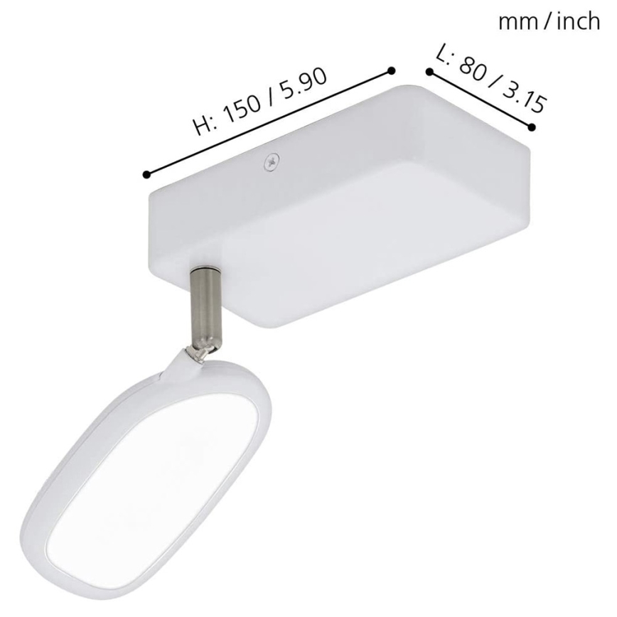 Eglo - LED RGB Σποτ φωτιστικό PALOMBARE-C 1xLED/5W/230V