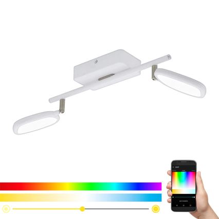 Eglo 97692 - LED RGB Σποτ φωτιστικό PALOMBARE-C 2xLED/5W/230V