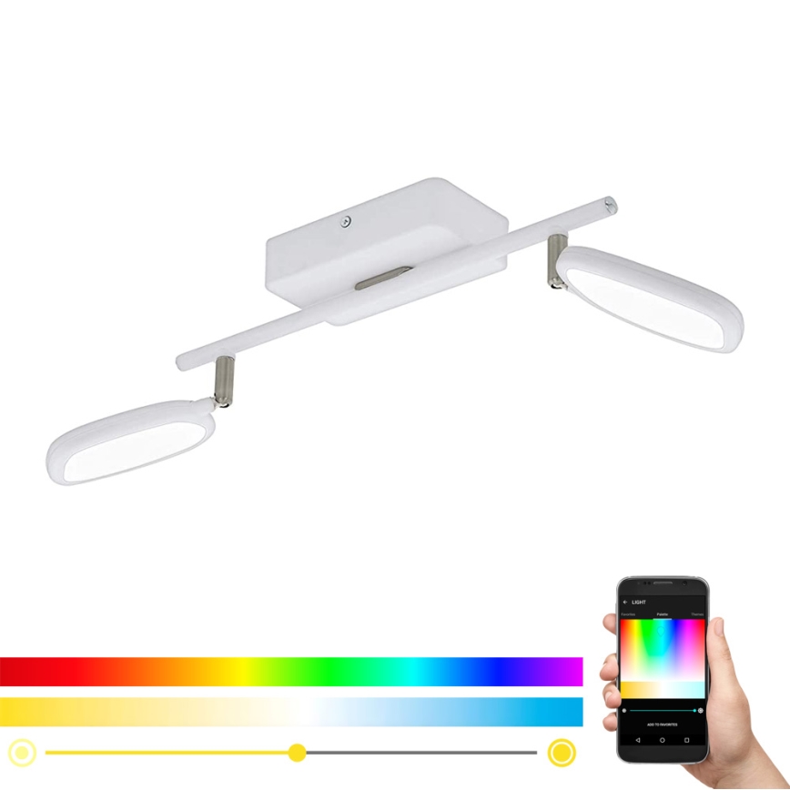 Eglo 97692 - LED RGB Σποτ φωτιστικό PALOMBARE-C 2xLED/5W/230V