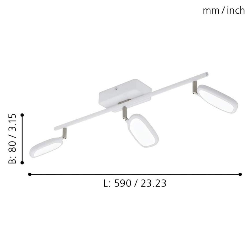 Eglo - LED RGB Σποτ φωτιστικό PALOMBARE-C 3xLED/5W/230V