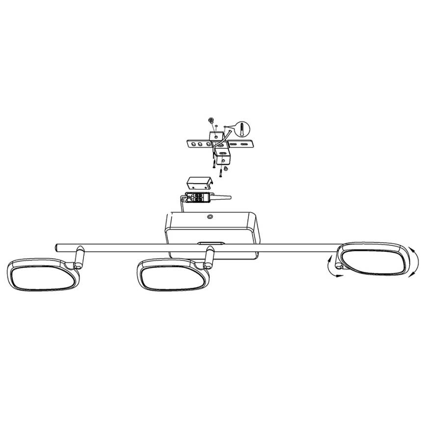 Eglo - LED RGB Σποτ φωτιστικό PALOMBARE-C 3xLED/5W/230V