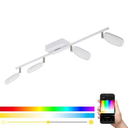 Eglo 97694 - LED RGB Σποτ φωτιστικό PALOMBARE-C 4xLED/5W/230V