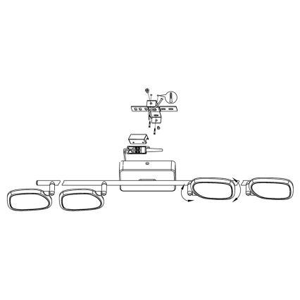 Eglo 97694 - LED RGB Σποτ φωτιστικό PALOMBARE-C 4xLED/5W/230V