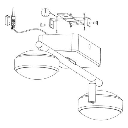 Eglo 97715 - LED RGB Dimmable σποτ CORROPOLI-C 2xLED/5W/230V