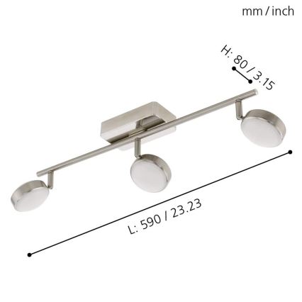 Eglo - LED RGB Σποτ CORROPOLI-C 3xLED/5W/230V