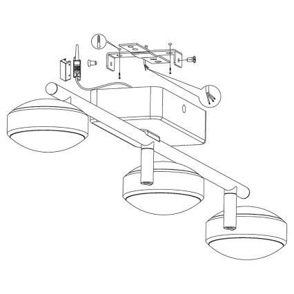 Eglo - LED RGB Σποτ CORROPOLI-C 3xLED/5W/230V