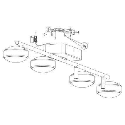 Eglo - LED RGB Dimmable σποτ CORROPOLI-C 4xLED/5W/230V