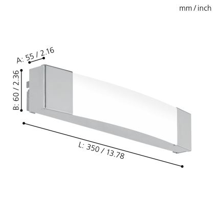 Eglo - Φωτισμός καθρέφτη μπάνιου LED LED/8,3W/230V IP44