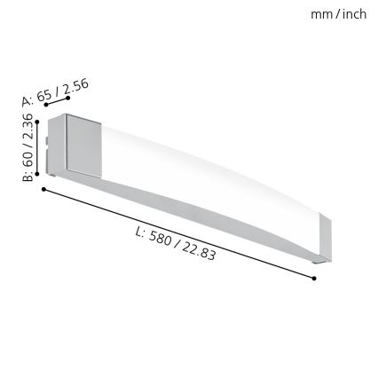 Eglo - Φωτισμός καθρέφτη μπάνιου LED LED/16W/230V IP44