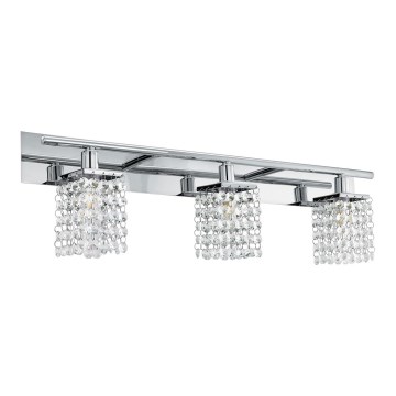 Eglo 97748 - Κρυστάλλινο φωτιστικό τοίχου μπάνιου LED AREQUITO 3xG9/3W/230V IP44