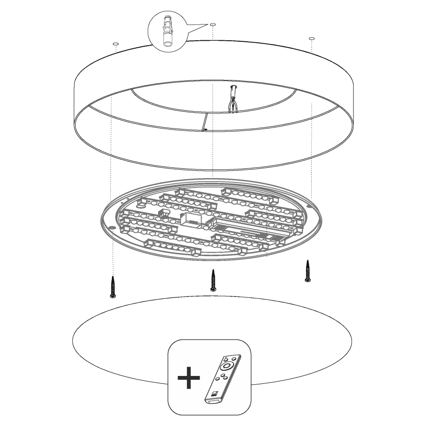 Eglo - LED Ρυθμιζόμενο φωτιστικό οροφής LED/40W/230V με τηλεχειριστήριο