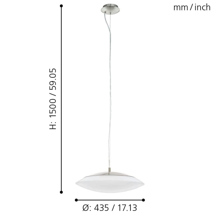 Eglo 97812 - LED RGB Dimmable πολύφωτο κρεμαστό FRATTINA-C 1xLED/27W/230V
