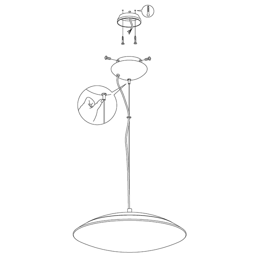 Eglo 97812 - RGB LED κρεμαστό φωτιστικό με καλώδιο, ρυθμιζόμενης έντασης FRATTINA-C LED/27W/230V