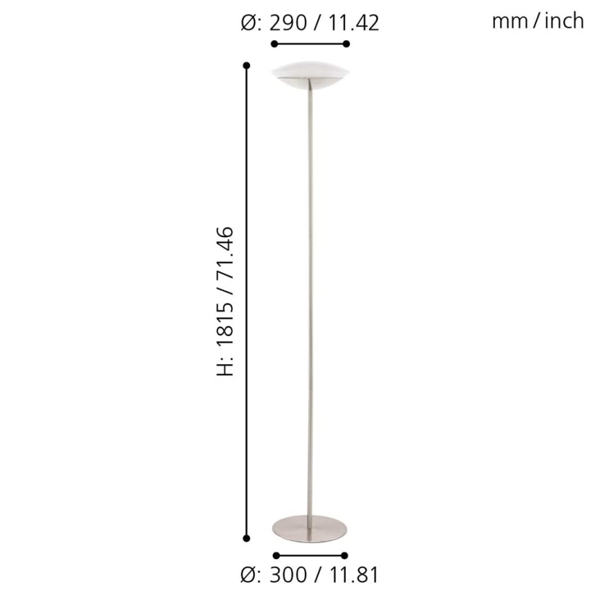 Eglo 97814 - Ρυθμιζόμενο LED RGB επιδαπέδιο φωτιστικό FRATTINA-C 1xLED/18W/230V