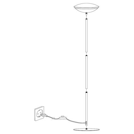 Eglo 97814 - Ρυθμιζόμενο LED RGB επιδαπέδιο φωτιστικό FRATTINA-C 1xLED/18W/230V