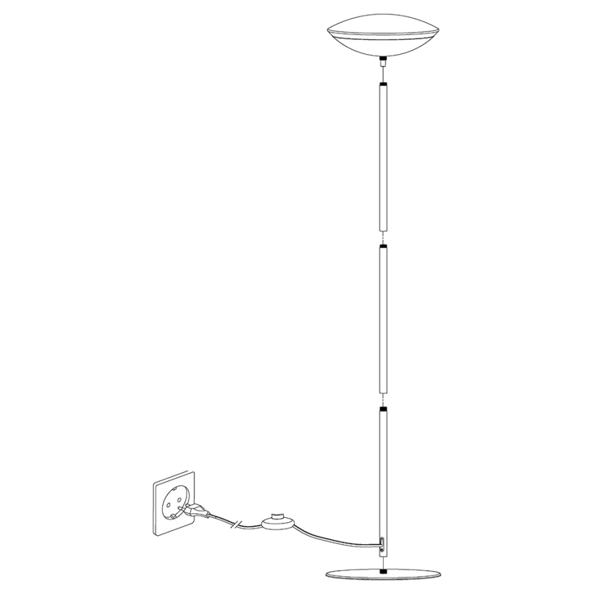 Eglo 97814 - Ρυθμιζόμενο LED RGB επιδαπέδιο φωτιστικό FRATTINA-C 1xLED/18W/230V