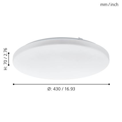 Eglo - Φως οροφής LED LED/33,5W/230V