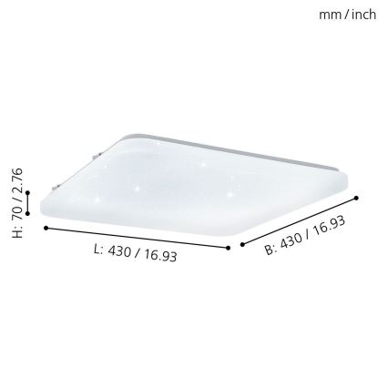 Eglo - Φως οροφής LED LED/33,5W/230V