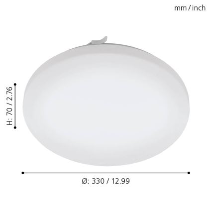 Eglo - LED Φωτιστικό οροφής μπάνιου LED/14,6W/230V IP44