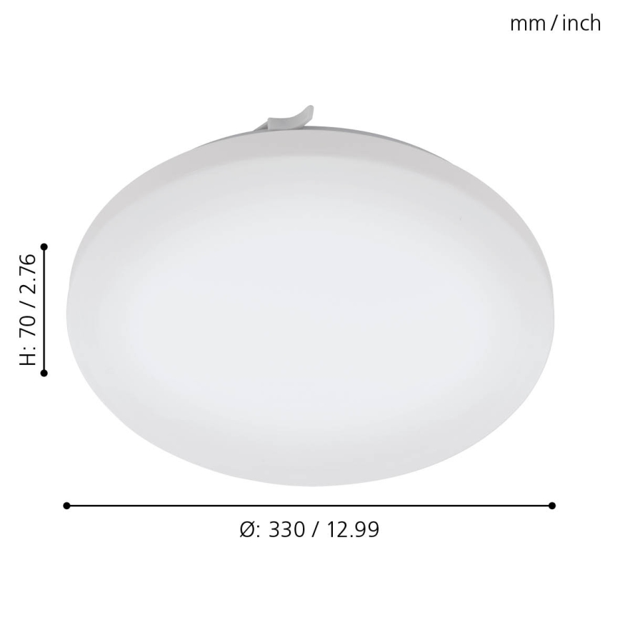 Eglo - LED Φωτιστικό οροφής μπάνιου LED/14,6W/230V IP44