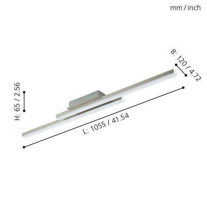 Eglo - LEDRGB Dimming πλαφονιέρα οροφής FRAIOLI-C 2xLED/17W/230V