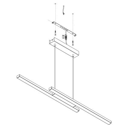 Eglo - Ρυθμιζόμενο κρεμαστό φωτιστικό LED RGB με καλώδιο FRAIOLI-C LED/34W/230V