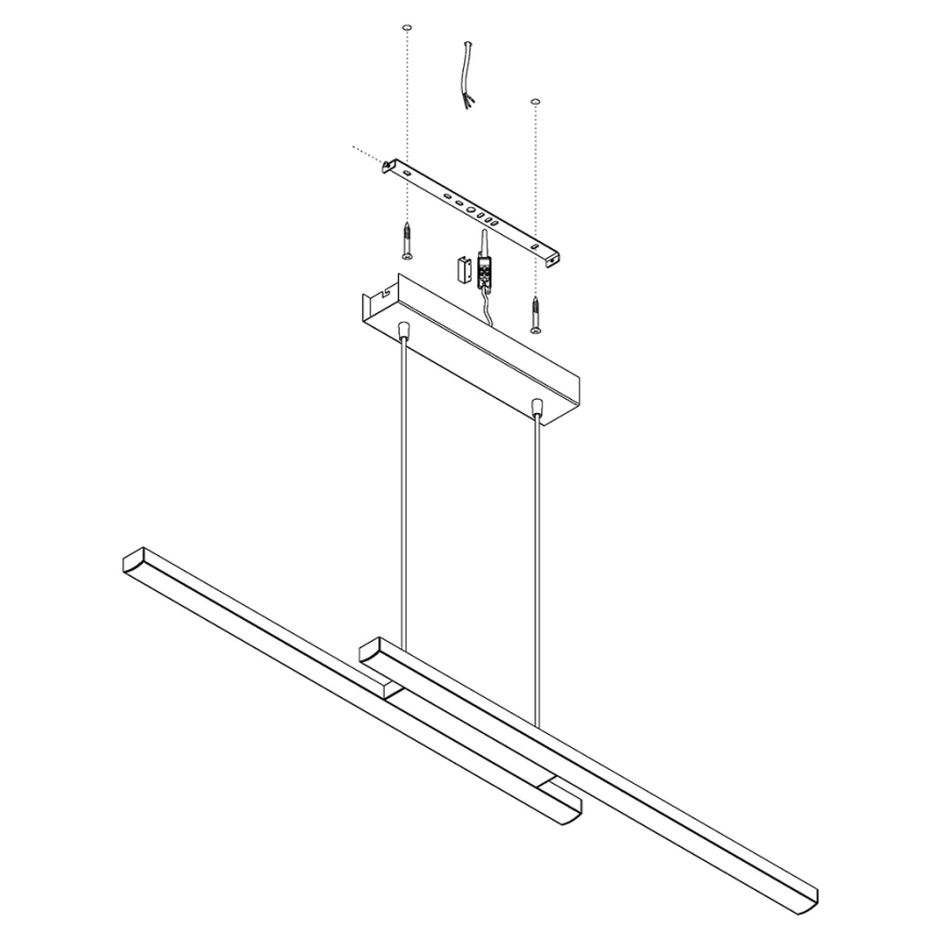 Eglo - Ρυθμιζόμενο κρεμαστό φωτιστικό LED RGB με καλώδιο FRAIOLI-C LED/34W/230V