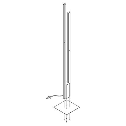 Eglo - Επιδαπέδια λάμπα dimmer LED FRAIOLI-C 2xLED/17W/230V