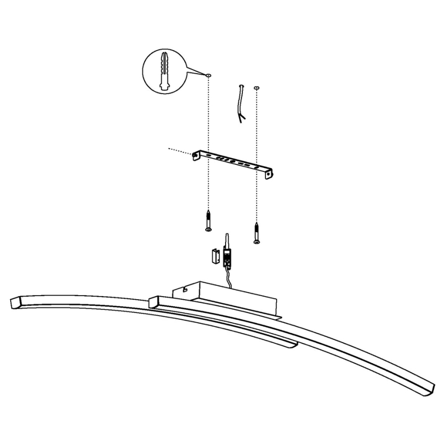 Eglo 97909 - LED RGB Ρυθμιζόμενο επιφανειακό φωτιστικό οροφής FRAIOLI-C 2xLED/17W/230V