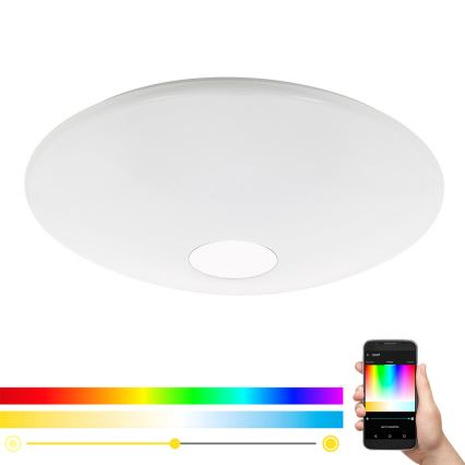 Eglo 97918 - LED RGB dimmable φωτιστικό οροφής TOTARI-C LED/34W/230V + τηλεχειριστήριο