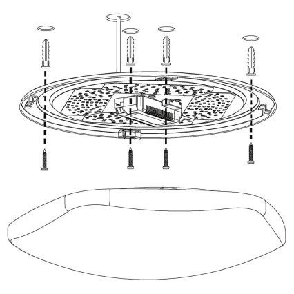 Eglo- LED RGB φωτιστικό οροφής dimmer TOTARI-C LED/34W/230V +τηλεχειριστήριο