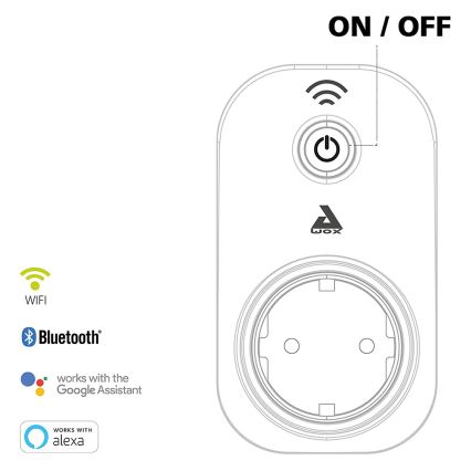 Eglo - Έξυπνη πρίζα Connect φις PLUS 2300W SCHUKO Bluetooth