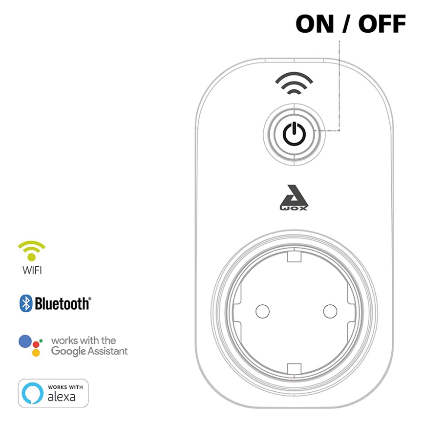 Eglo - Έξυπνη πρίζα Connect φις PLUS 2300W SCHUKO Bluetooth