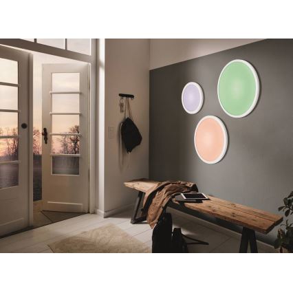 Eglo - LED RGBW Ρυθμιζόμενο φωτιστικό οροφής SARSINA-C LED/16W/230V + τηλεχειριστήριο