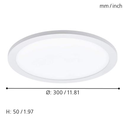 Eglo - Φωτιστικό οροφής LED RGBW SARSINA-C LED/16W/230V + τηλεχειριστήριο