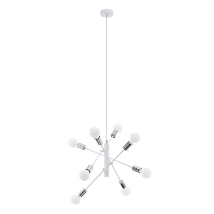 Eglo - Πολύφωτο σε σχοινί 8xE27/60W/230V λευκό
