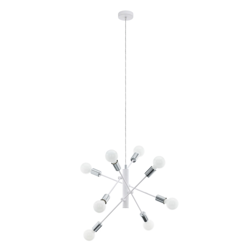 Eglo - Πολύφωτο σε σχοινί 8xE27/60W/230V λευκό